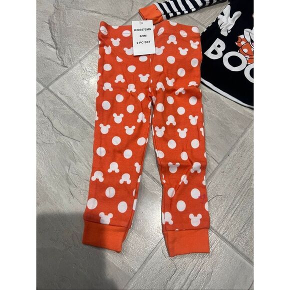 Disney Minnie Mouse Boo Halloween 2pc Jammy Set Girls Size 6-9 Month NEW - Picture 2 of 6